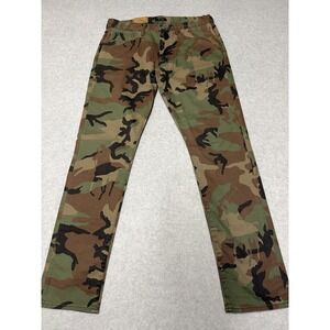 Polo Ralph Lauren Jeans Mens 32x32 Green Sullivan Slim Camo Stretch Denim